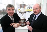 19 February 2007; Cork City manager Damien Richardson, left, with Portadown manager Ronnie McFall at the launch of the Setanta Sports Cup 2007. Waterfront Hall, Belfast, Co. Antrim. Picture credit: Oliver McVeigh / SPORTSFILE