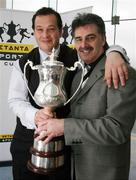 19 February 2007; Setanta Soccer analysts Pat Dolan, left, and Felix Healy at the launch of the Setanta Sports Cup 2007. Waterfront Hall, Belfast, Co. Antrim. Picture credit: Oliver McVeigh / SPORTSFILE