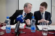 20 February 2007; GAA President Nickey Brennan in conversation with GAA Director of Finance Tom Ryan at a GAA Press Briefing on Budgetary matters. Croke Park, Dublin. Picture credit: Brian Lawless / SPORTSFILE