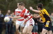 21 February 2007; Daniel Goulding, Cork Institute of Technology, in action against Ger Brennan, National University of Ireland, Maynooth. Ulster Bank Sigerson Cup Quarter-Final, National University of Ireland, Maynooth v Cork Institute of Technology, NUI Maynooth, Co. Kildare. Picture credit: Matt Browne / SPORTSFILE