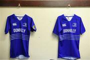 20 September 2014; Leinster jerseys hangs in the dressing rooms ahead of the game. Leinster Women’s Senior Interprovincial Campaign, Leinster v Ulster. Ashbourne RFC, Ashbourne, Co. Meath. Picture credit: Brendan Moran / SPORTSFILE