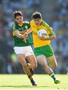 21 September 2014; Stephen McBrearty, Donegal, in action against Cormac Coffey, Kerry. Electric Ireland GAA Football All Ireland Minor Championship Final, Kerry v Donegal. Croke Park, Dublin.  Picture credit: Stephen McCarthy / SPORTSFILE