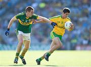21 September 2014; Ethan O’Donnell, Donegal, in action against Barry O'Sullivan, Kerry. Electric Ireland GAA Football All Ireland Minor Championship Final, Kerry v Donegal. Croke Park, Dublin. Picture credit: Stephen McCarthy / SPORTSFILE