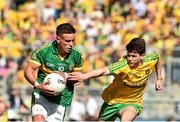 21 September 2014; Micheál Burns, Kerry, in action against Colm Kelly, Donegal. Electric Ireland GAA Football All Ireland Minor Championship Final, Kerry v Donegal. Croke Park, Dublin. Picture credit: Ramsey Cardy / SPORTSFILE