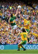21 September 2014; Paul Geaney, Kerry, in action against Éamonn McGee, right, and Ryan McHugh, Donegal. GAA Football All Ireland Senior Championship Final, Kerry v Donegal. Croke Park, Dublin. Picture credit: Ramsey Cardy / SPORTSFILE