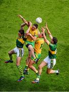 21 September 2014; Rory Kavanagh, left, and Michael Murphy, Donegal, in action against David Moran, left, and Anthony Maher, Kerry. GAA Football All Ireland Senior Championship Final, Kerry v Donegal. Croke Park, Dublin. Picture credit: Dáire Brennan / SPORTSFILE