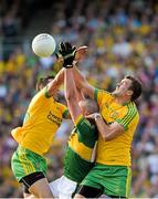 21 September 2014; Kieran Donaghy, Kerry, in action against Rory Kavanagh, left, and Éamonn McGee, Donegal. GAA Football All Ireland Senior Championship Final, Kerry v Donegal. Croke Park, Dublin. Picture credit: Ray McManus / SPORTSFILE
