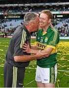 21 September 2014; Kerry selector Mikey Sheehy, left, congratulates Colm Cooper after the game. GAA Football All Ireland Senior Championship Final, Kerry v Donegal. Croke Park, Dublin. Picture credit: Brendan Moran / SPORTSFILE