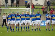 18 February 2007; Tipperary players stand for the national anthem. Allianz National Hurling League, Division 1B, Round 1, Tipperary v Limerick, McDonagh Park, Nenagh, Co. Tipperary. Picture credit: Ray McManus / SPORTSFILE