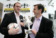 19 February 2007; Glentoran manager Paul Millar and Derry City manager Pat Fenlon at the launch of the Setanta Sports Cup 2007. Waterfront Hall, Belfast, Co. Antrim. Picture credit: Oliver McVeigh / SPORTSFILE
