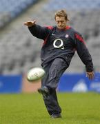 23 February 2007; England's Jonny Wilkinson during squad training ahead of their Six Nations game against Ireland. Croke Park, Dublin. Picture Credit: Brian Lawless / SPORTSFILE