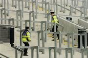 24 February 2007; Gardai conduct a sweep of Hill 16 before the game. RBS Six Nations Rugby Championship, Ireland v England, Croke Park, Dublin. Picture Credit: Brendan Moran / SPORTSFILE