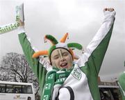 24 February 2007; Ireland supporter Jake Howlett, aged 10, from Kilcock, outside Croke Park before the Six Nations game against England. Croke Park, Dublin. Photo by Sportsfile *** Local Caption ***