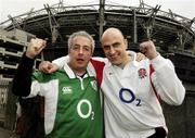 24 February 2007; Supporters Mike Morley, left, and Andy Pollock, both from Shropshire in England before the game. RBS Six Nations Rugby Championship, Ireland v England, Croke Park, Dublin. Picture Credit: Ray McManus / SPORTSFILE