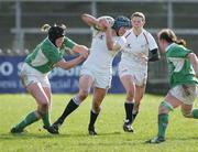 25 February 2007; Jo McGilchrist, England, is tackled by Germaine Healy, Ireland. Women's Six Nations Rugby, Ireland v England, Thomond Park, Limerick. Picture Credit: Kieran Clancy / SPORTSFILE