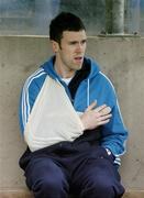 25 February 2007; Kerry's Daniel Bohane, who was going to make his debut before sustaining a broken finger during the pre-match warm-up, sits on the substitutes bench before the game. Allianz National Football League, Division 1A, Round 3, Fermanagh v Kerry, Kingspan Breffni Park, Cavan. Picture Credit: Brendan Moran / SPORTSFILE