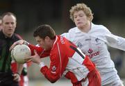 25 February 2007; Paul Bradley, Derry, in action against Tomas O'Connor, Kildare. Allianz National Football League, Division 1B, Round 3, Kildare v Derry, St Conleth's Park, Newbridge, Co. Kildare. Picture Credit: Brian Lawless / SPORTSFILE