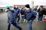 25 February 2007; Dublin manager Paul Caffrey leads the Dublin players back throught the crowd after their pre-match warm up. Allianz National Football League, Division 1A, Round 3, Donegal v Dublin, Fr. Tierney Park, Ballyshannon, Co. Donegal. Picture Credit: Oliver McVeigh / SPORTSFILE