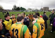 25 February 2007; Donegal manager Brian McIver deliveries his pre--match team talk. Allianz National Football League, Division 1A, Round 3, Donegal v Dublin, Fr. Tierney Park, Ballyshannon, Co. Donegal. Picture Credit: Oliver McVeigh / SPORTSFILE