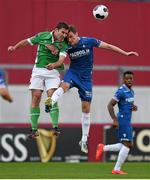 21 September 2014; Mark O'Sullivan, Cork City, in action against Michael Leahy, Limerick FC. SSE Airtricity League Premier Division, Limerick FC v Cork City. Thomond Park, Limerick. Picture credit: Diarmuid Greene / SPORTSFILE