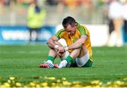 21 September 2014; Donegal's Karl Lacey dejected at the final whistle. GAA Football All Ireland Senior Championship Final, Kerry v Donegal. Croke Park, Dublin. Picture credit: Ramsey Cardy / SPORTSFILE