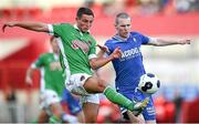 21 September 2014; Josh O'Shea, Cork City, in action against Shane O'Connor, Limerick FC. SSE Airtricity League Premier Division, Limerick FC v Cork City. Thomond Park, Limerick. Picture credit: Diarmuid Greene / SPORTSFILE
