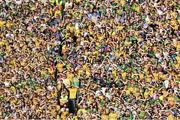 21 September 2014; Supporters on Hill 16 look on during the second half. GAA Football All Ireland Senior Championship Final, Kerry v Donegal. Croke Park, Dublin. Picture credit: Ramsey Cardy / SPORTSFILE