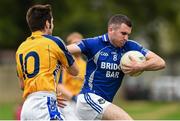 20 September 2014; Mike Martin, Milltown, in action against Kevin Niblock, St. Galls, in the quarter final stage of the 2014 Kilmacud Crokes FBD 7s, Páirc de Búrca, Glenalbyn, Stillorgan, Co. Dublin. Picture credit: Ramsey Cardy / SPORTSFILE