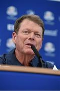 22 September 2014; USA team captain Tom Watson during the captains joint press conference. The 2014 Ryder Cup, Day 1. Gleneagles, Scotland. Picture credit: Matt Browne / SPORTSFILE