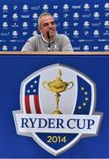 22 September 2014; European team captain Paul McGinley during the captains joint press conference. The 2014 Ryder Cup, Day 1. Gleneagles, Scotland. Picture credit: Matt Browne / SPORTSFILE