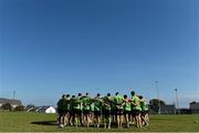 22 September 2014; The Connacht squad gather in a huddle during squad training ahead of Friday's Guinness Pro 12, Round 4, match against Glasgow Warriors. Sportsground, Galway. Picture credit: Ramsey Cardy / SPORTSFILE