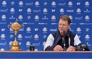 26 September 2014;  USA team captain Tom Watson during the captains joint press conference. The 2014 Ryder Cup, Day 1. Gleneagles, Scotland. Picture credit: Matt Browne / SPORTSFILE