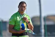 22 September 2014; Connacht head coach Pat Lam during squad training ahead of Friday's Guinness Pro 12, Round 4, match against Glasgow Warriors. Sportsground, Galway. Picture credit: Ramsey Cardy / SPORTSFILE
