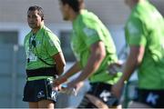 22 September 2014; Connacht's head coach Pat Lam looks on during squad training ahead of Friday's Guinness Pro 12, Round 4, match against Glasgow Warriors. Sportsground, Galway. Picture credit: Ramsey Cardy / SPORTSFILE