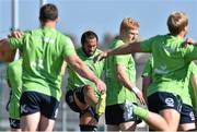 22 September 2014; Connacht's George Naoupu, centre, during squad training ahead of Friday's Guinness Pro 12, Round 4, match against Glasgow Warriors. Sportsground, Galway. Picture credit: Ramsey Cardy / SPORTSFILE
