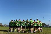 22 September 2014; The Connacht squad gather in a huddle during squad training ahead of Friday's Guinness Pro 12, Round 4, match against Glasgow Warriors. Sportsground, Galway. Picture credit: Ramsey Cardy / SPORTSFILE