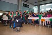 21 September 2014; Team Ireland, pictured at Dublin Airport, on their return from the 2014 Special Olympics European Games in Antwerp, Belgium. Dublin Airport, Dublin. Picture credit: Tomás Greally / SPORTSFILE