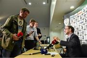 23 September 2014; Republic of Ireland manager Martin O'Neill speaking to members of the media during a Republic of Ireland press conference. FAI Headquarters, Abbotstown, Dublin. Picture credit: David Maher / SPORTSFILE