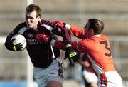 25 February 2007; Barry Cullinane, Galway, in action against Enda McNulty, Armagh. Allianz National Football League, Division 1B, Round 3, Galway v Armagh, Pearse Stadium, Galway. Picture Credit: Ray Ryan / SPORTSFILE