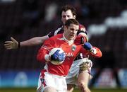25 February 2007; Paul McGrane, Armagh, in action against Diarmuid Blake, Galway. Allianz National Football League, Division 1B, Round 3, Galway v Armagh, Pearse Stadium, Galway. Picture Credit: Ray Ryan / SPORTSFILE