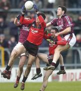 25 February 2007; Peter Turley and Dan Gordan, Down, in action against Paul Bannon and David O'Shaughnessy, Westmeath. Allianz National Football League, Division 1B, Round 3, Westmeath v Down, Cusack Park, Mullingar, Co. Westmeath. Picture Credit: David Maher / SPORTSFILE