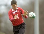 26 February 2007; Ireland's Donncha O'Callaghan in action during squad training. Ireland Rugby Training, St Gerard's School, Bray, Co. Wicklow. Picture credit: Pat Murphy / SPORTSFILE