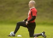 26 February 2007; Ireland's Peter Stringer stretches during squad training. Ireland Rugby Training, St Gerard's School, Bray, Co. Wicklow. Picture credit: Pat Murphy / SPORTSFILE