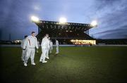26 February 2007; The Derry City squad arrives at The Oval before the start of the game. Setanta Cup Group 1, Glentoran v Derry City, The Oval, Belfast, Co. Antrim. Picture credit: Russell Pritchard / SPORTSFILE