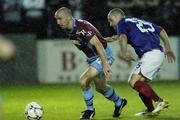 26 February 2007; Tony Grant, Drogheda United, in action against Conor Downey, Linfield. Setanta Cup Group 1, Drogheda United v Linfield, United Park, Drogheda, Co. Louth. Photo by Sportsfile