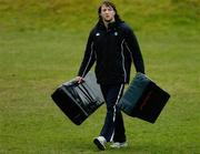 27 February 2007; Ireland's Neil Best carries some tackle bags during squad training. Ireland Rugby Training, St Gerard's School, Bray, Co. Wicklow. Picture credit: Brendan Moran / SPORTSFILE