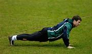 27 February 2007; Ireland's Gordon D'Arcy does some push-ups during squad training. Ireland Rugby Training, St Gerard's School, Bray, Co. Wicklow. Picture credit: Brendan Moran / SPORTSFILE