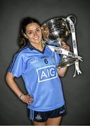23 September 2014; In attendence at a photocall ahead of the TG4 All-Ireland Junior, Intermediate and Senior Ladies Football Championship Finals on Sunday next, is Senior Finalist Sinead Goldrick, Dublin, with the Brendan Martin Cup. Croke Park, Dublin. Picture credit: Brendan Moran / SPORTSFILE