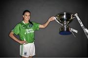 23 September 2014; In attendence at a photocall ahead of the TG4 All-Ireland Junior, Intermediate and Senior Ladies Football Championship Finals on Sunday next, is Intermediate Finalist Aisling Moane, Fermanagh, with the Mary Quinn Memorial Cup. Croke Park, Dublin. Picture credit: Brendan Moran / SPORTSFILE