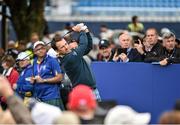 23 September 2014; Graeme McDowell watches his tee shot at the 11th during the European teams practice. Previews of the 2014 Ryder Cup Matches. Gleneagles, Scotland. Picture credit: Matt Browne / SPORTSFILE